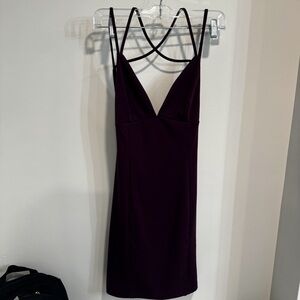 Elegant Purple Strappy Dress